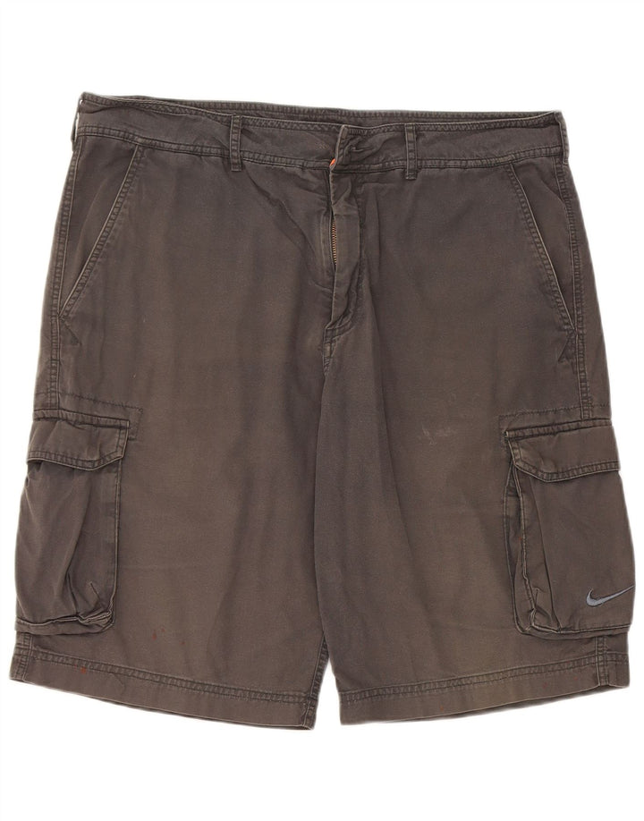 Nike Mens Cargo Shorts W34 Large Grey Cotton