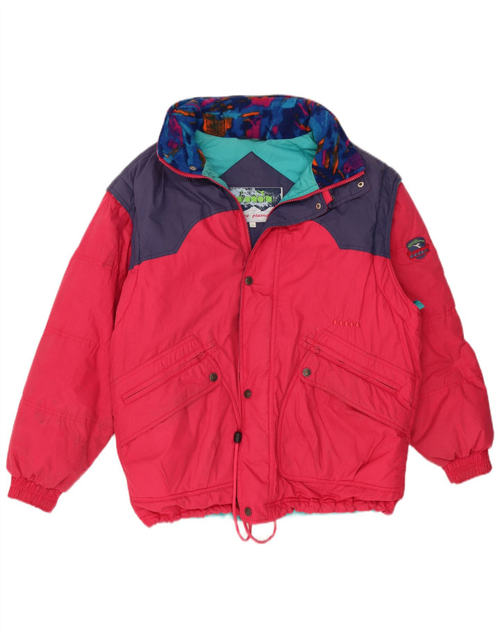 Diadora Mens Ski Jacket UK 38 Medium Pink Colourblock Polyester