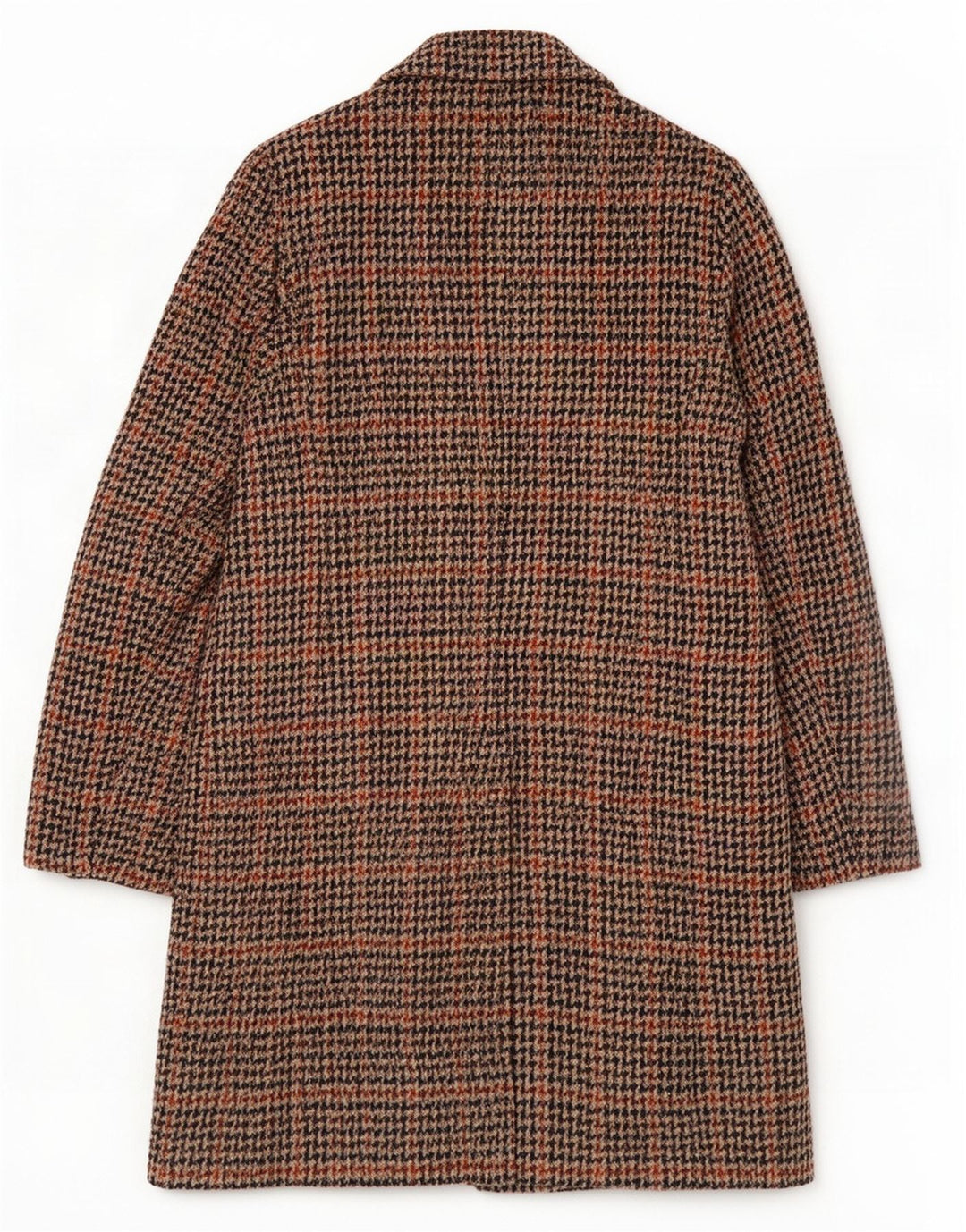 Trussardi Jeans Womens Overcoat IT 40 Small Multicoloured Houndstooth Wool