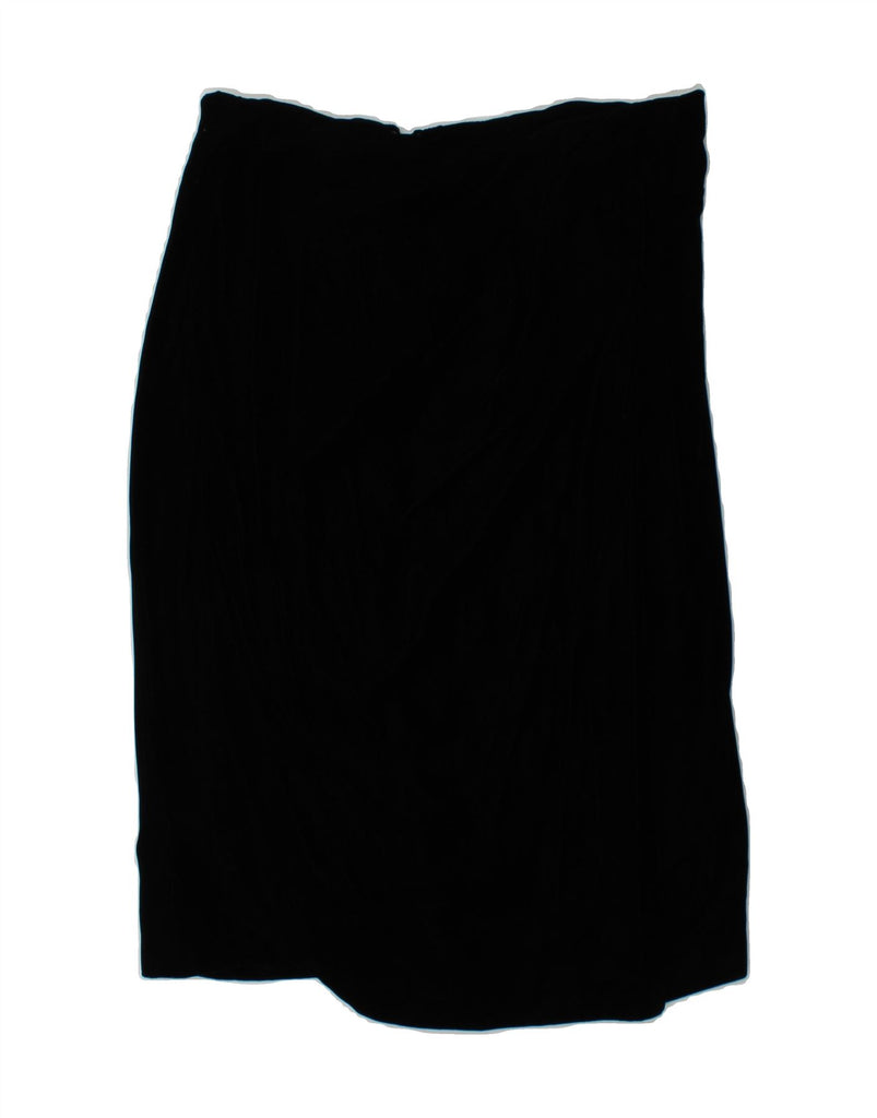 ANNE KLEIN Womens Straight Skirt US 12 Large W30 Black Acetate Vintage Anne Klein and Second-Hand Anne Klein from Messina Hembry 