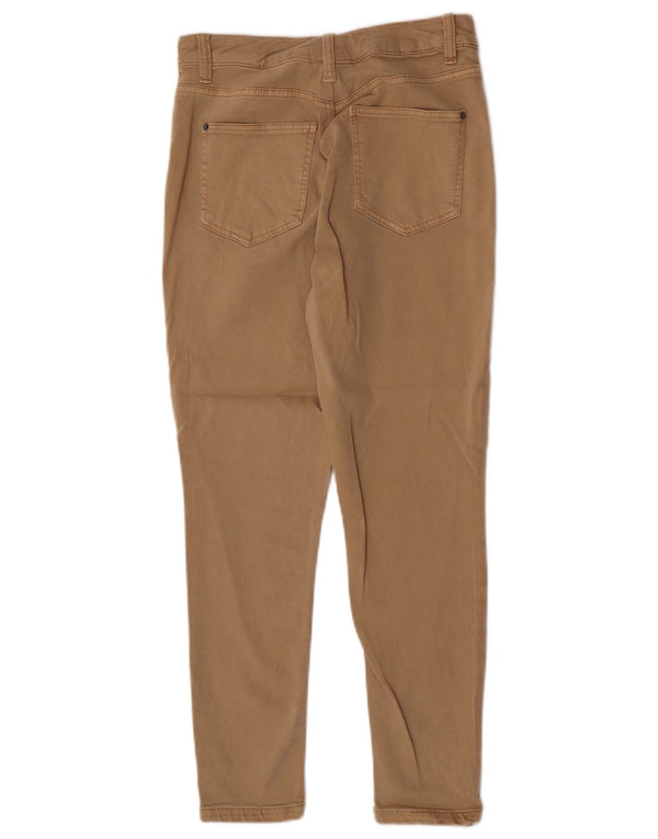 Marks & Spencer Womens Skinny Casual Trousers UK 14 Large W30 L26 Brown