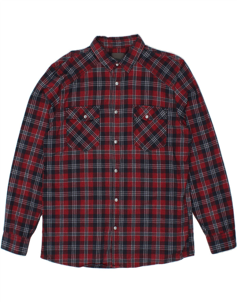 C&A Mens Shirt XL Red Check Cotton | Vintage C&A | Thrift | Second-Hand C&A | Used Clothing | Messina Hembry 