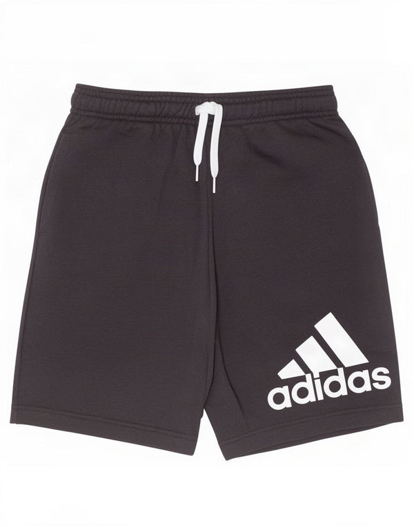 Adidas Boys Graphic Sport Shorts 11-12 Years Black Cotton
