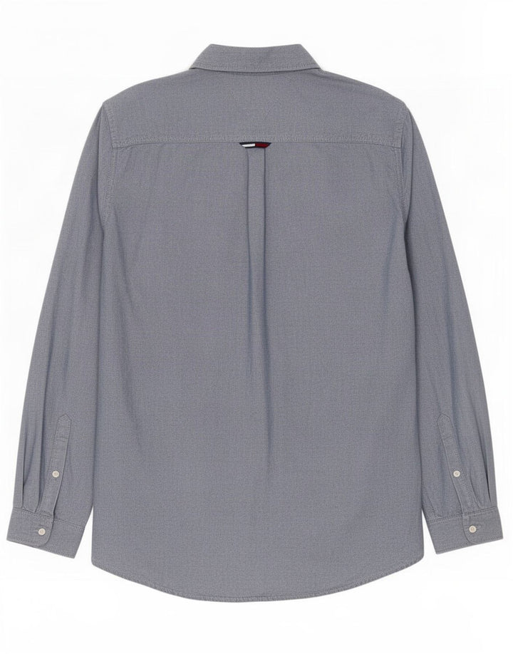Tommy Hilfiger Mens Regular Fit Shirt Medium Blue Cotton