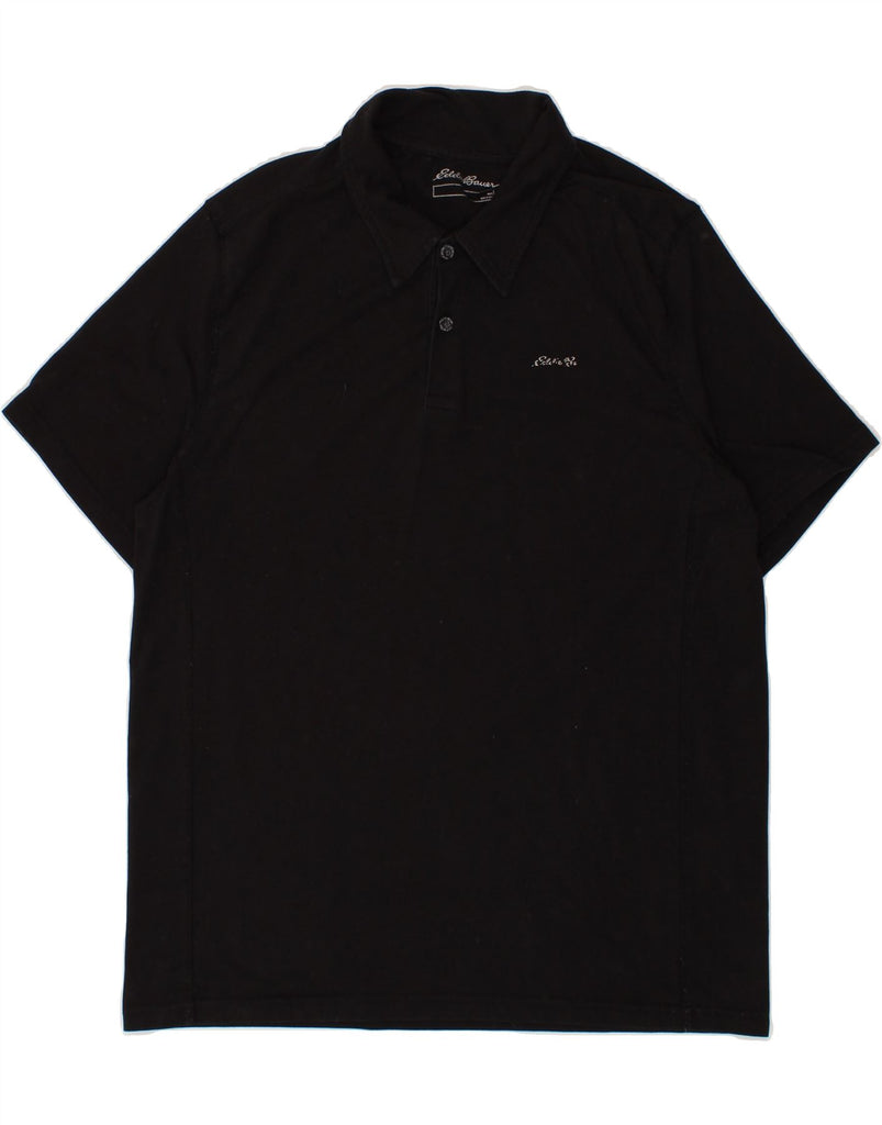 EDDIE BAUER Mens Polo Shirt Large Black Cotton Vintage Eddie Bauer and Second-Hand Eddie Bauer from Messina Hembry 
