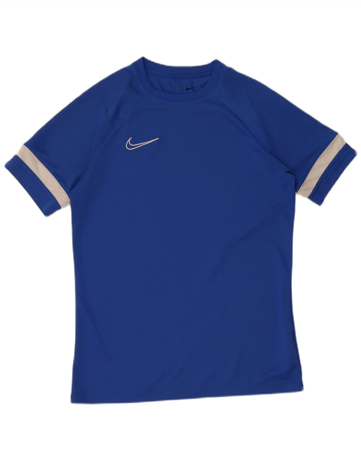 Nike Mens Dri Fit T-Shirt Top Medium Blue Colourblock