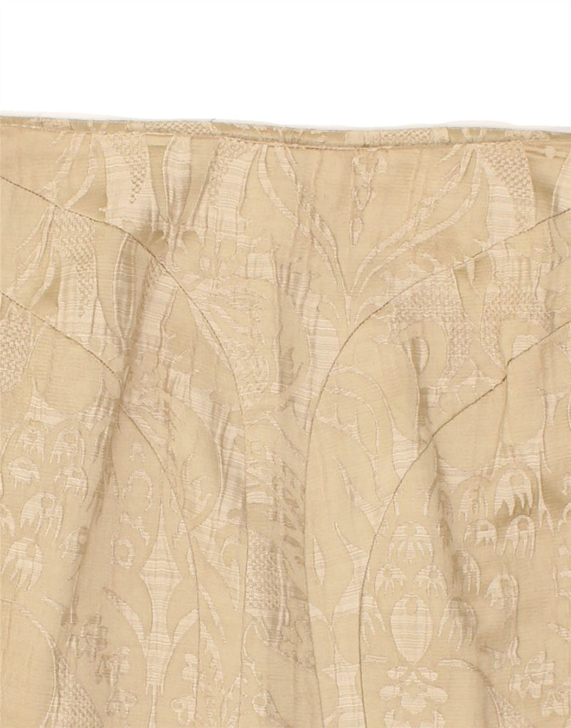 ETRO Womens Straight Skirt IT 44 Medium W28 Beige Floral Cotton | Vintage Etro | Thrift | Second-Hand Etro | Used Clothing | Messina Hembry 