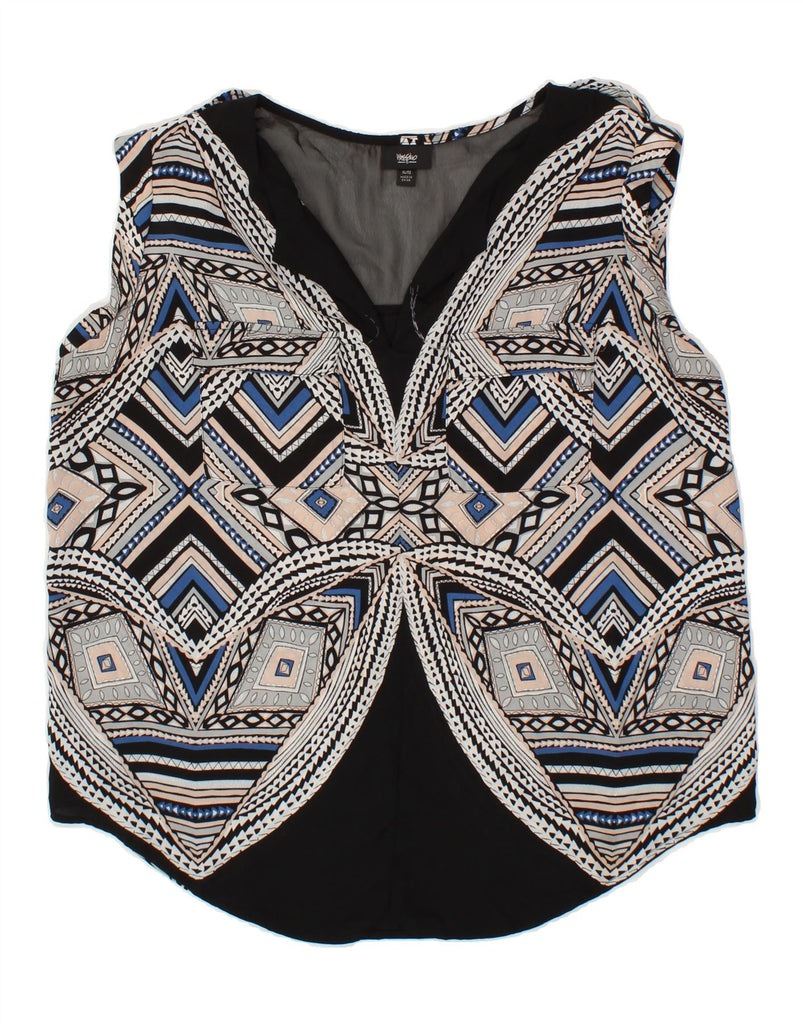 MOSSIMO Womens Sleeveless Blouse Top UK 18 XL Black Argyle/Diamond Vintage Mossimo and Second-Hand Mossimo from Messina Hembry 