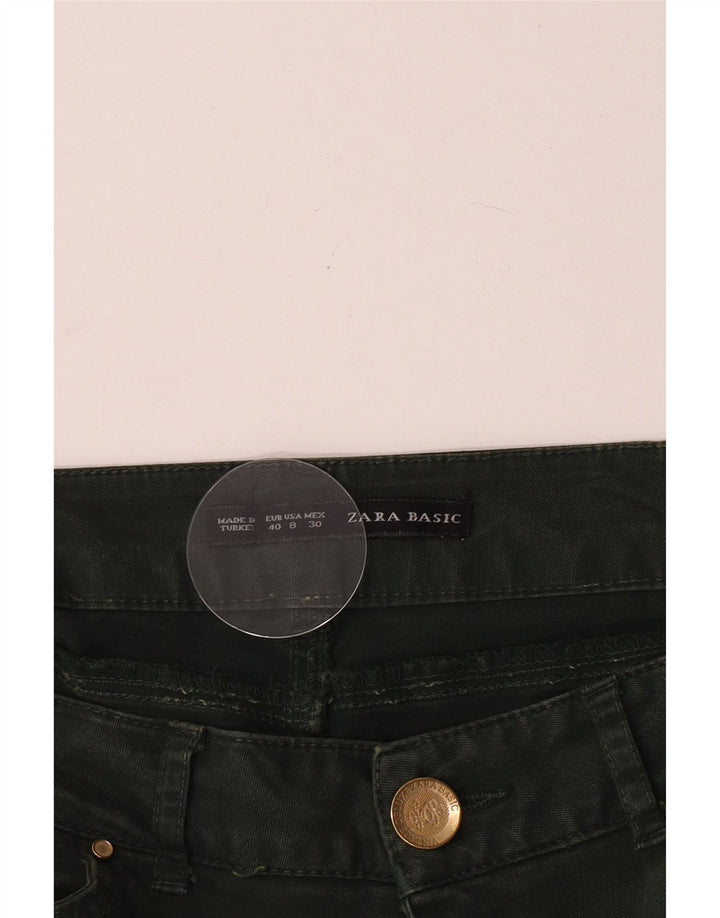 Zara Womens Crop Slim Jeans EU 40 Medium W30 L24 Green