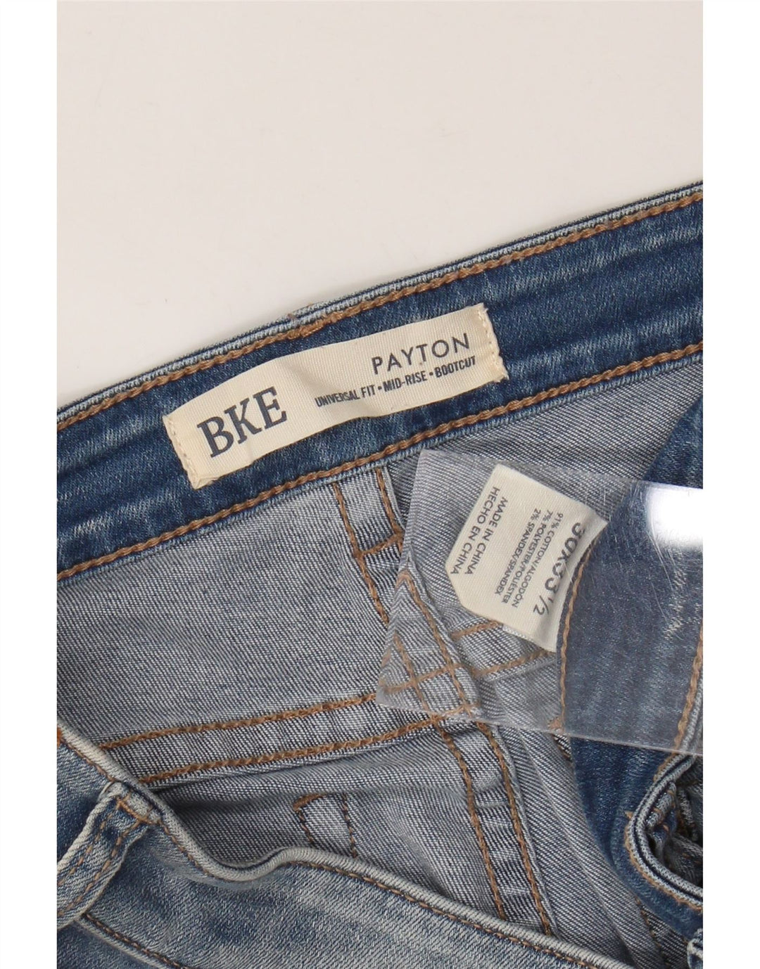 BKE Womens Payton Bootcut Jeans W30 L33.5 Blue Cotton