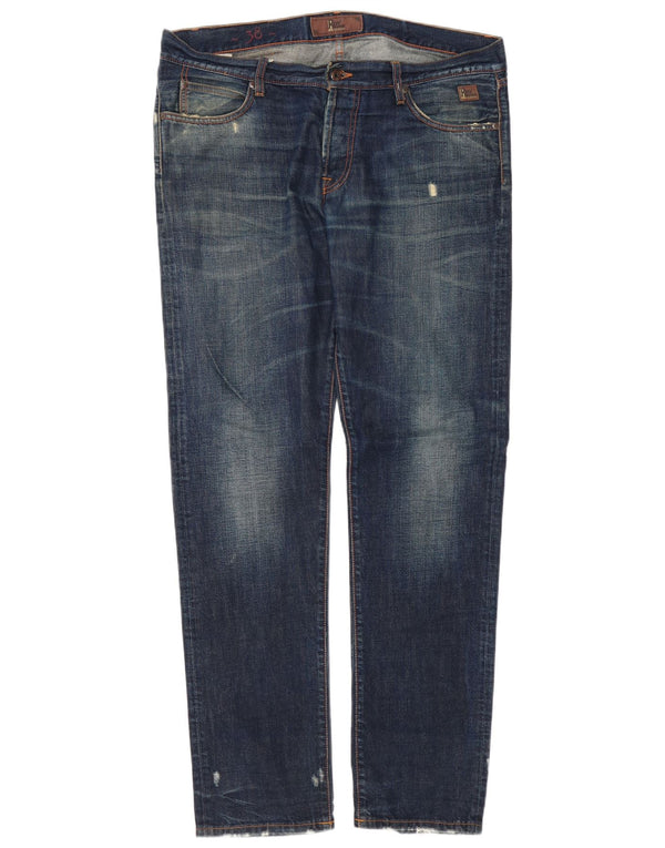 Roy Rogers Mens Distressed Slim Jeans W38 L34 Blue Cotton