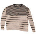Fat Face Womens Oversized Boat Neck Jumper Sweater UK 10 Small Grey Striped