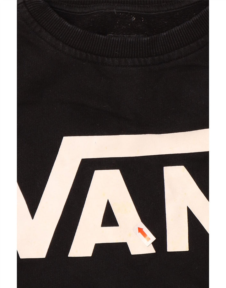 Vans Mens Graphic Sweatshirt Jumper XS Black Cotton