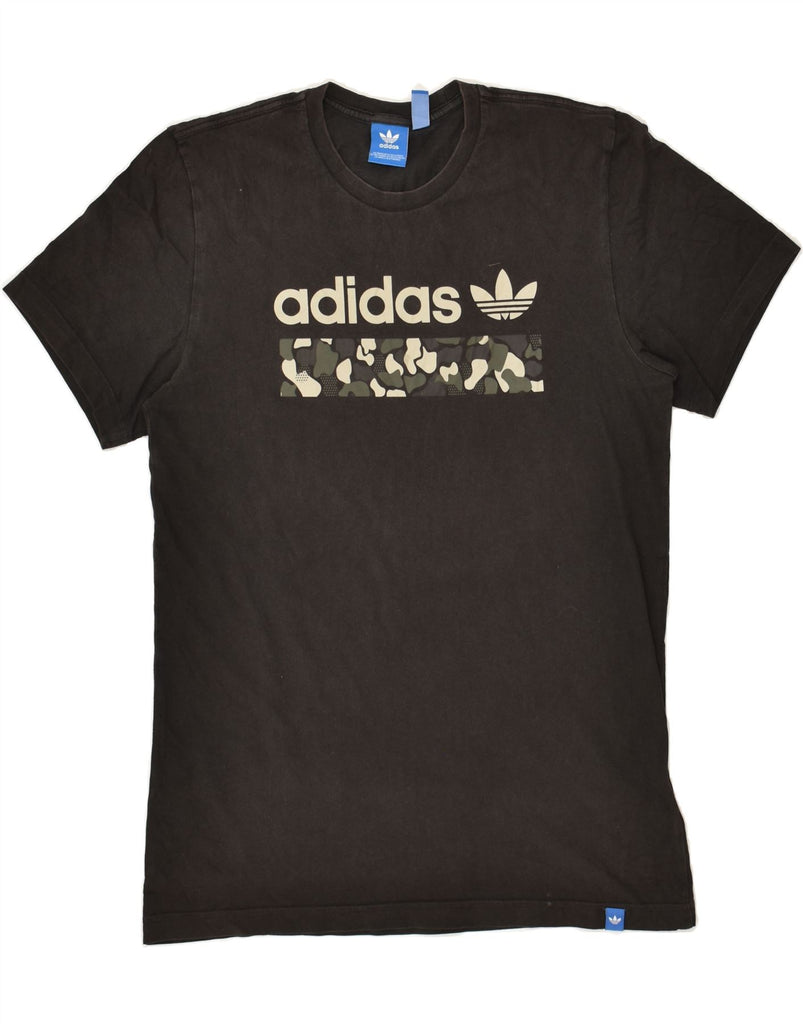 ADIDAS Mens Graphic T-Shirt Top Medium Black Cotton | Vintage Adidas | Thrift | Second-Hand Adidas | Used Clothing | Messina Hembry 