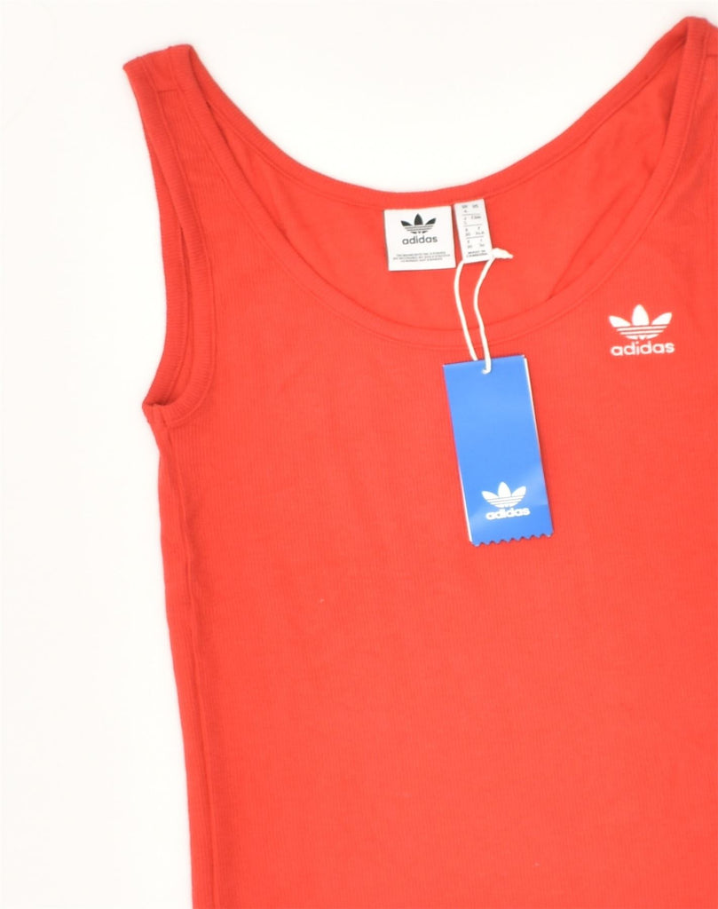 ADIDAS Girls Vest Top 13-14 Years  Red Cotton | Vintage Adidas | Thrift | Second-Hand Adidas | Used Clothing | Messina Hembry 