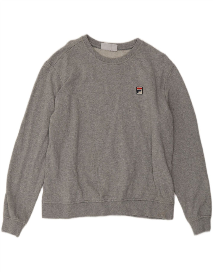 FILA Womens Sweatshirt Jumper UK 16 Large Grey Vintage Fila and Second-Hand Fila from Messina Hembry 