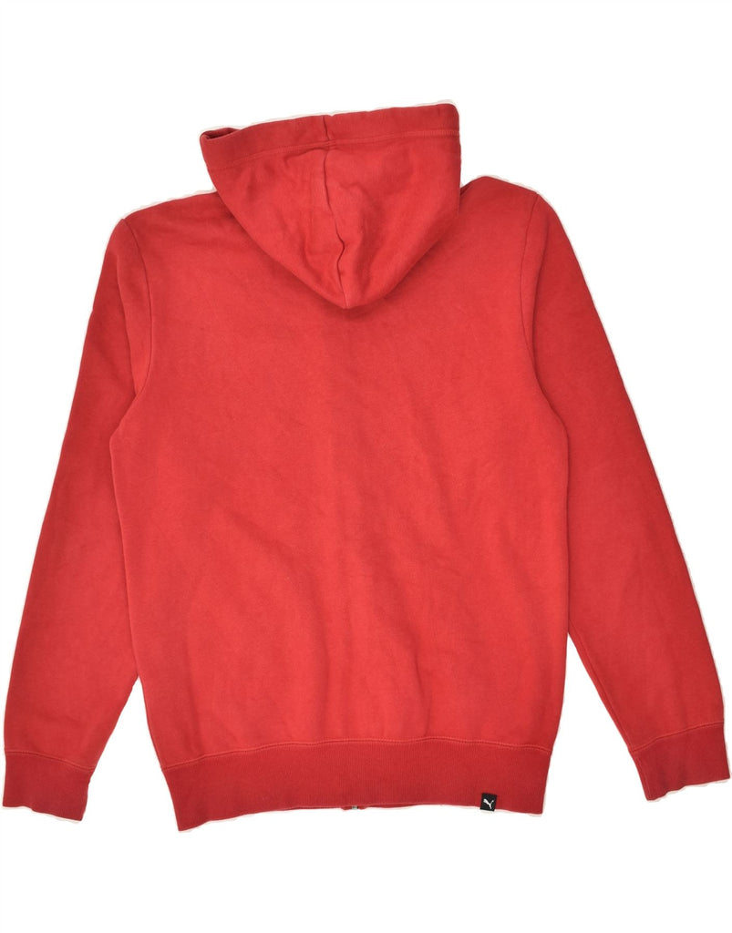 PUMA Mens Graphic Zip Hoodie Sweater Small Red Cotton | Vintage Puma | Thrift | Second-Hand Puma | Used Clothing | Messina Hembry 