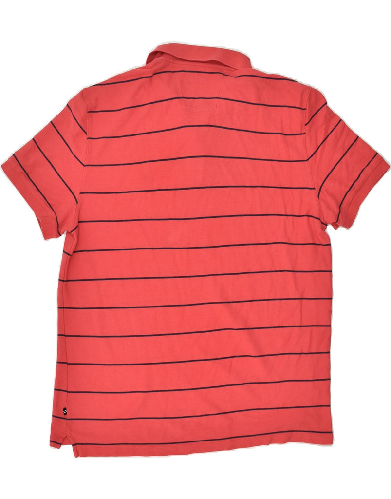 NAUTICA Mens Classic Fit Polo Shirt XL Red Striped Cotton | Vintage Nautica | Thrift | Second-Hand Nautica | Used Clothing | Messina Hembry 