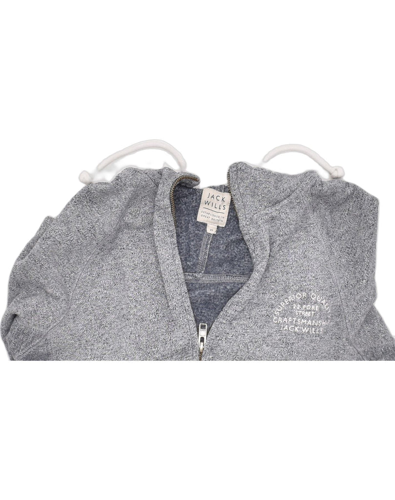 JACK WILLS Mens Zip Hoodie Sweater XS Grey Cotton | Vintage | Thrift | Second-Hand | Used Clothing | Messina Hembry 