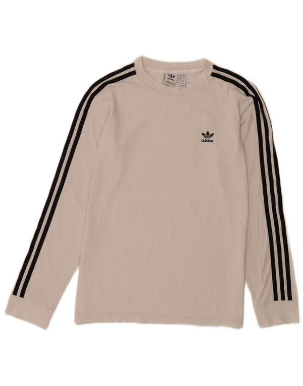 Adidas Womens Top Long Sleeve UK 12 Medium White