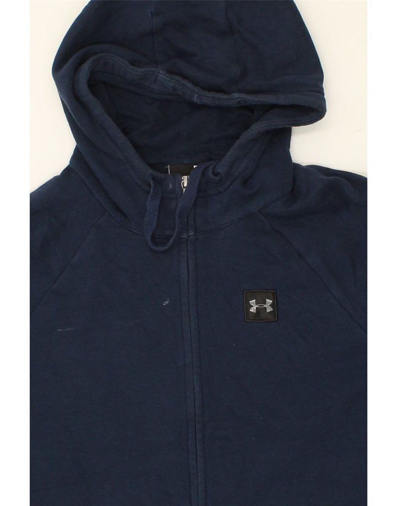 UNDER ARMOUR Mens Zip Hoodie Sweater Medium Navy Blue | Vintage Under Armour | Thrift | Second-Hand Under Armour | Used Clothing | Messina Hembry 