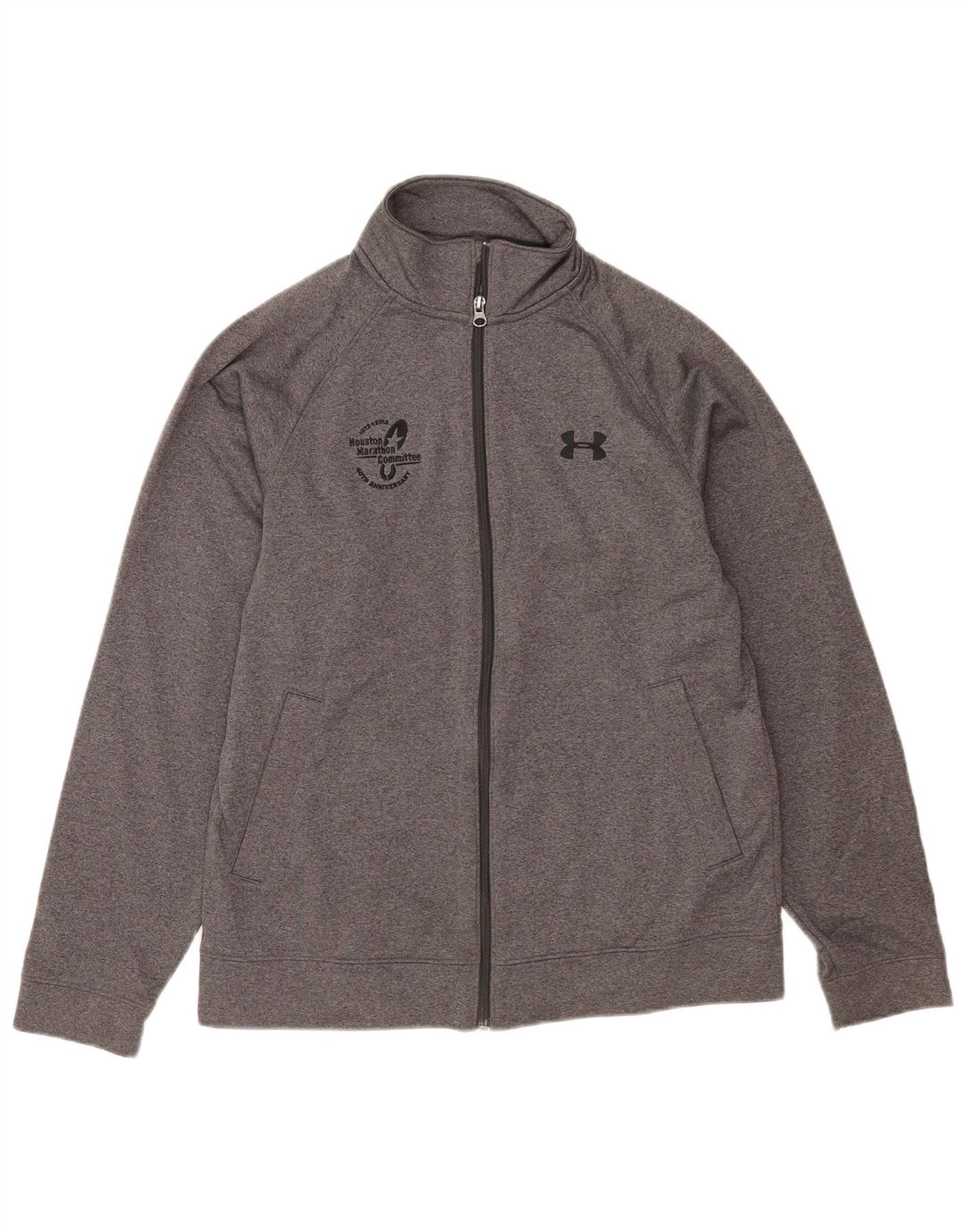Under Armour Mens Graphic Tracksuit Top Jacket Medium Grey Polyester