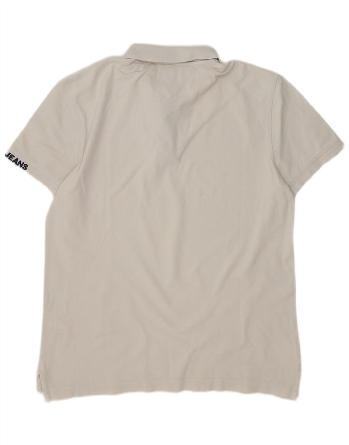 Tommy Hilfiger Mens Polo Shirt Medium White Cotton