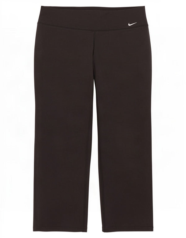 Nike Womens Dri Fit Leggings UK 16 Large Black Cotton