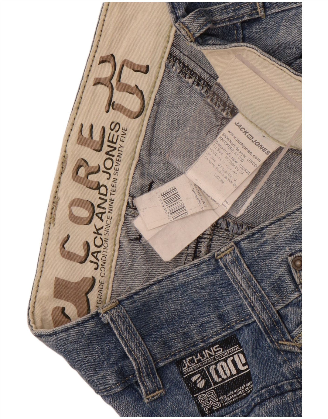 Jack & Jones Mens Denim Shorts Medium W32 Blue Cotton