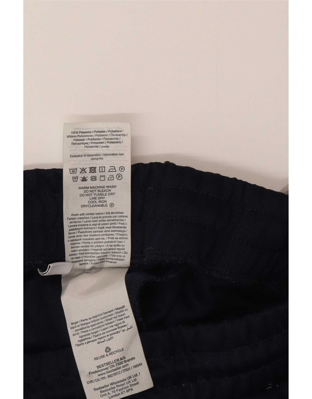 Jack & Jones Mens Tracksuit Trousers Large Navy Blue Colourblock Polyester