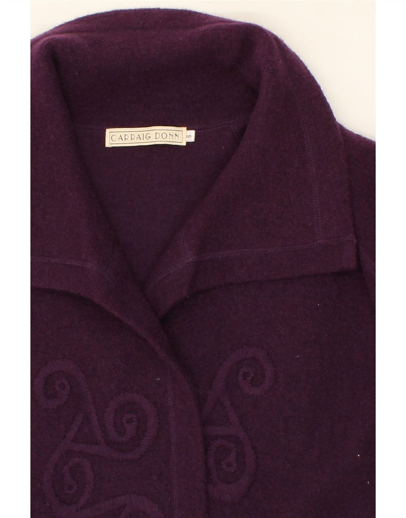 CARRAIG DONN Womens Oversized Open Cardigan Sweater UK 10 Small Purple Vintage Carraig Donn and Second-Hand Carraig Donn from Messina Hembry 