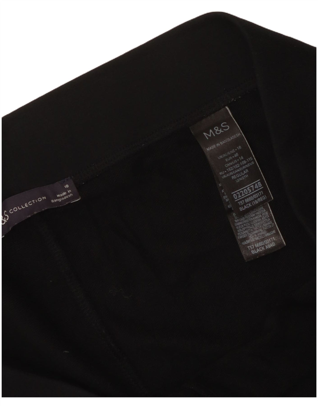 Marks & Spencer Womens Leggings UK 18 XL  Black Cotton