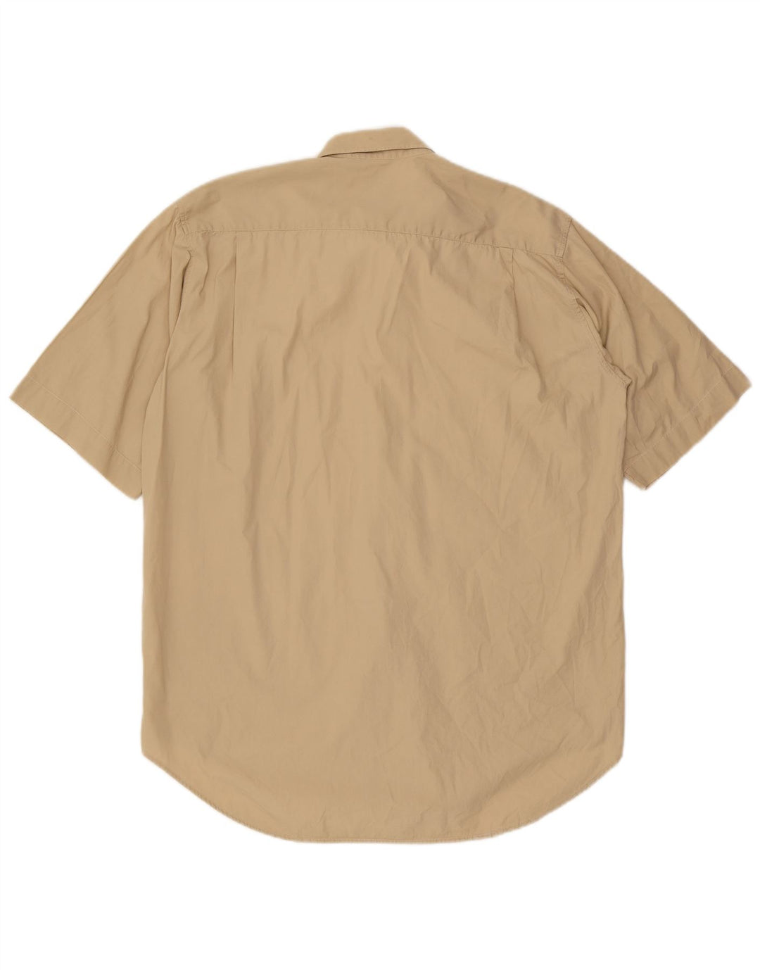 Benetton Mens Short Sleeve Shirt Large Beige