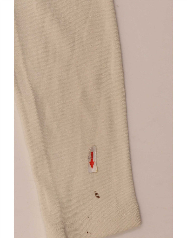 Gap Womens Top Long Sleeve UK 14 Large Off White Cotton
