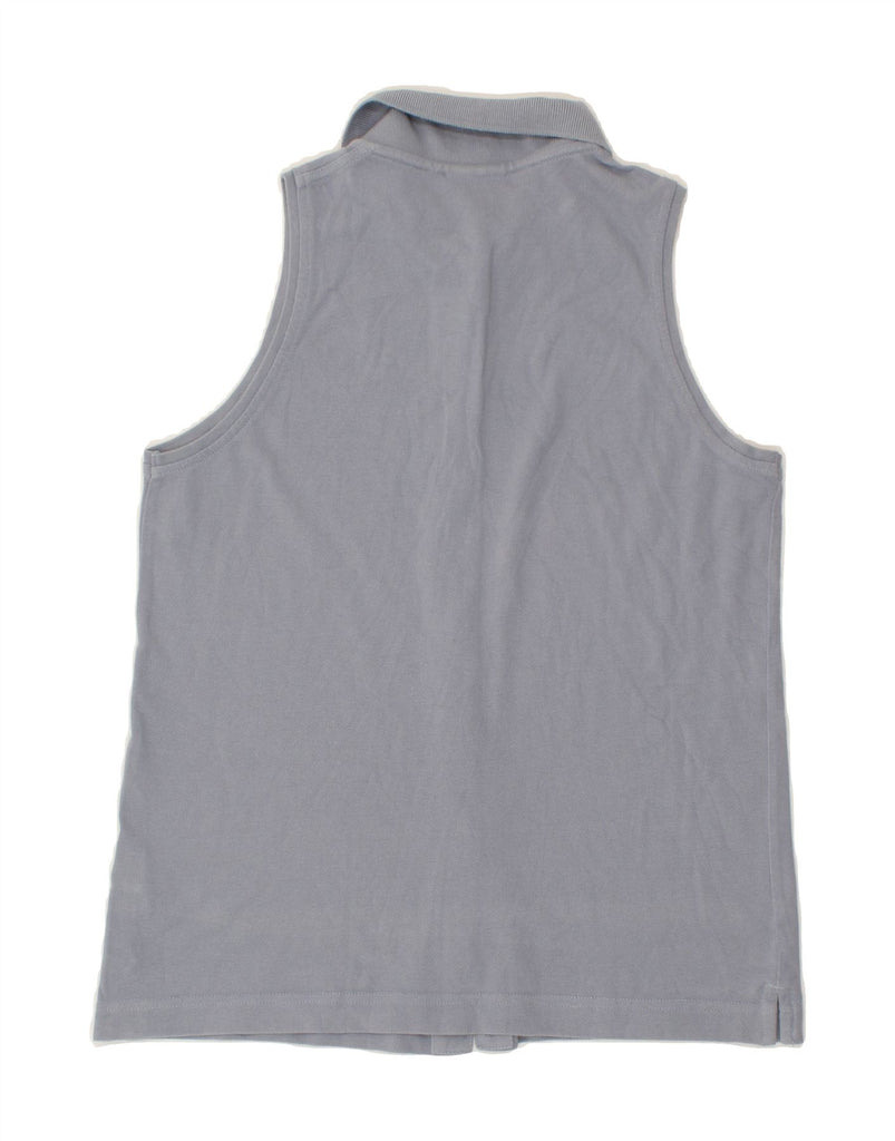 LOTTO Womens Sleeveless Shirt Blouse UK 18 XL Blue Cotton Vintage Lotto and Second-Hand Lotto from Messina Hembry 