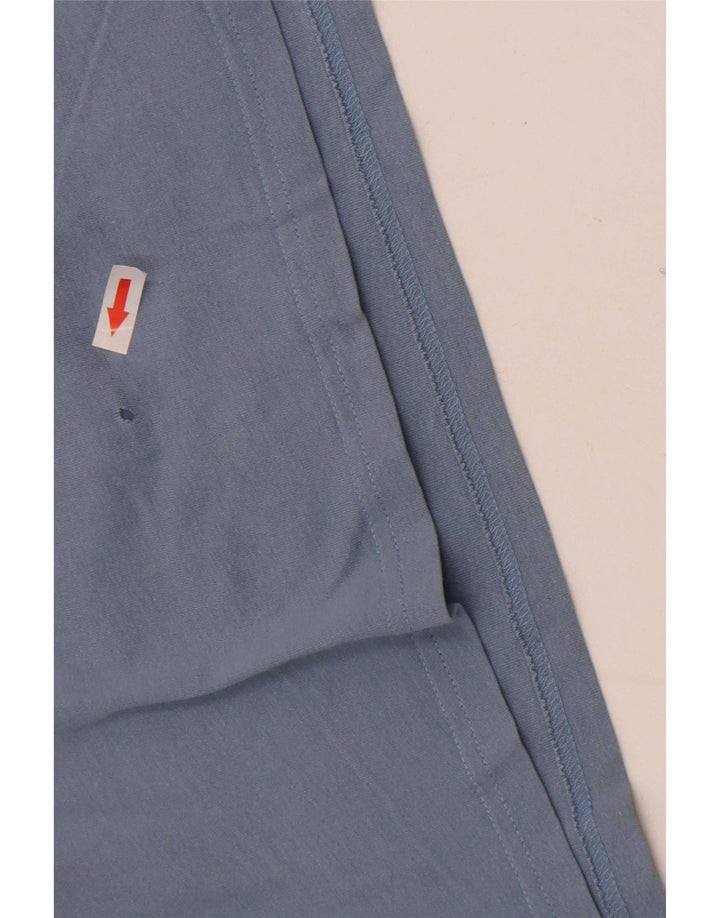 Marks & Spencer Mens Top Long Sleeve Large Blue Colourblock Cotton