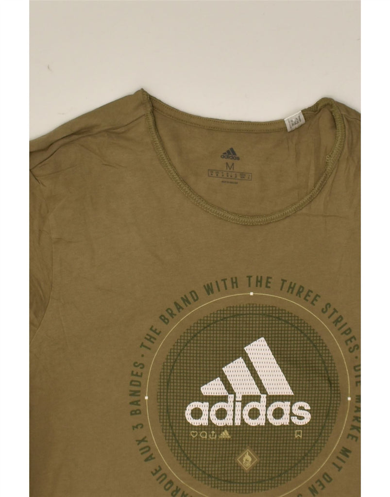 ADIDAS Mens Graphic T-Shirt Top Medium Green Cotton | Vintage Adidas | Thrift | Second-Hand Adidas | Used Clothing | Messina Hembry 