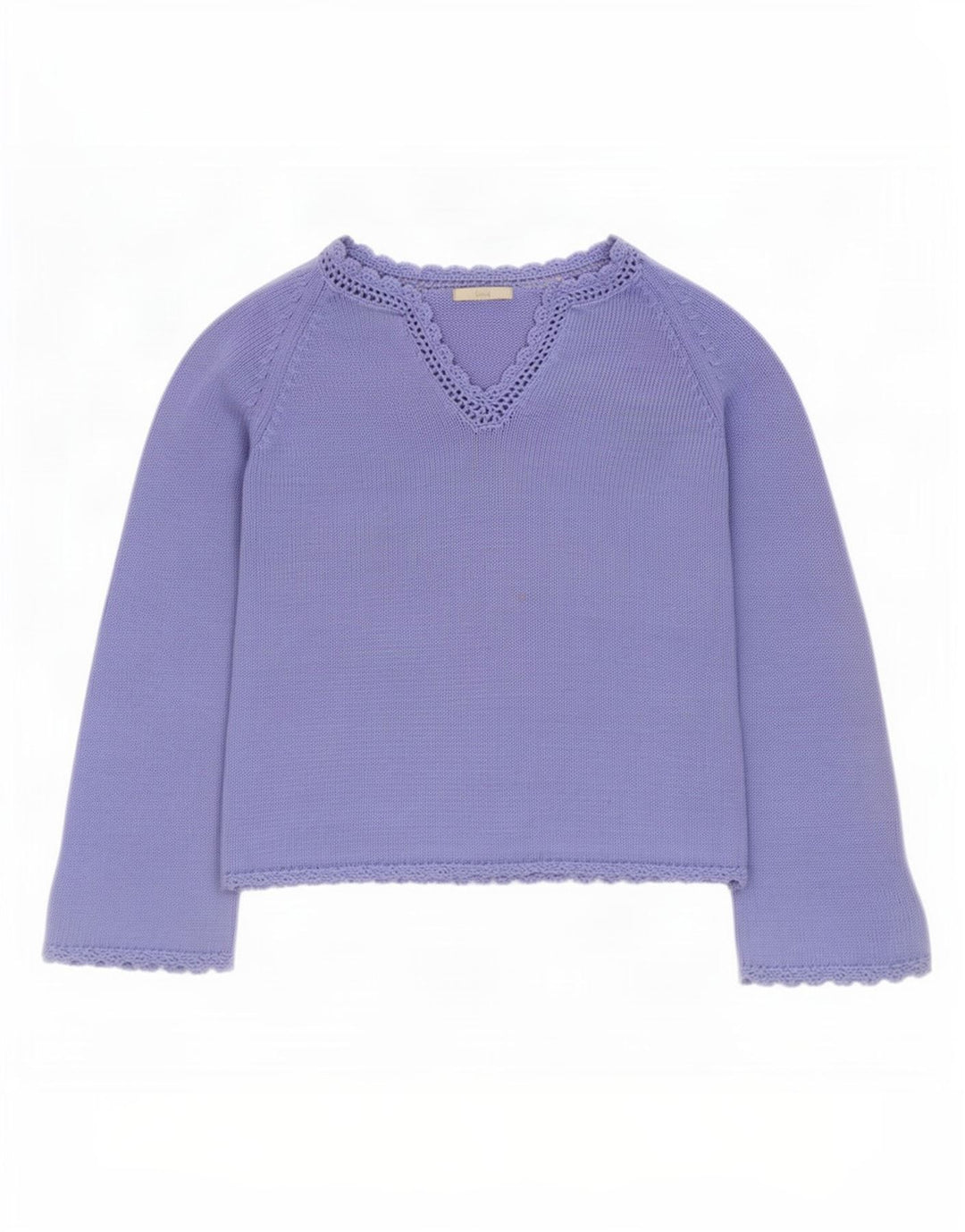 Marks & Spencer Womens Top Long Sleeve UK 16 Large Blue Cotton