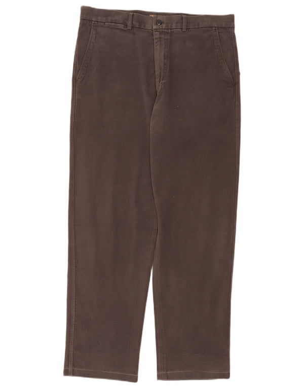 Avirex Mens Straight Chino Trousers W36 L32 Grey Cotton