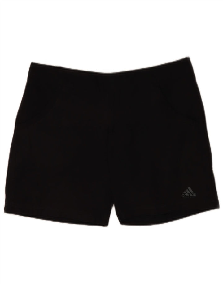Adidas Womens Climalite Sport Shorts UK 12 Medium Black Polyester