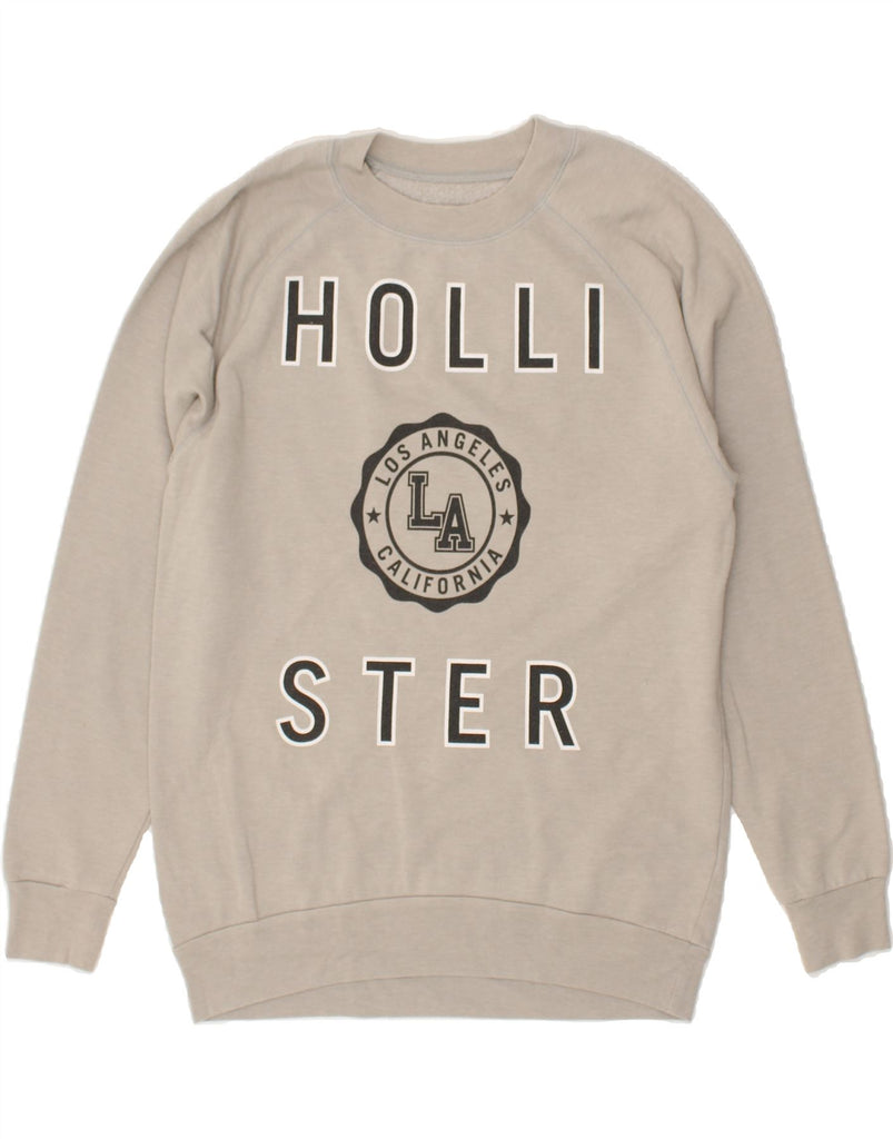 HOLLISTER Mens Graphic Sweatshirt Jumper XS Grey Cotton | Vintage Hollister | Thrift | Second-Hand Hollister | Used Clothing | Messina Hembry 