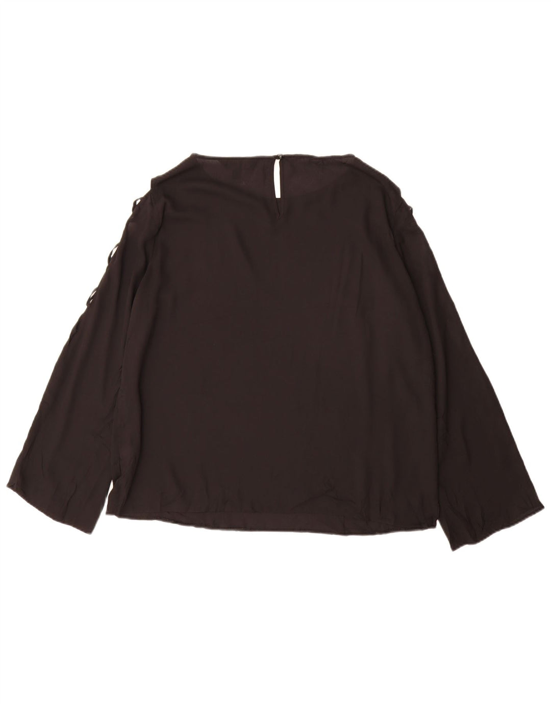 Lipsy Womens Long Sleeve Blouse Top UK 16 Large Black Polyester