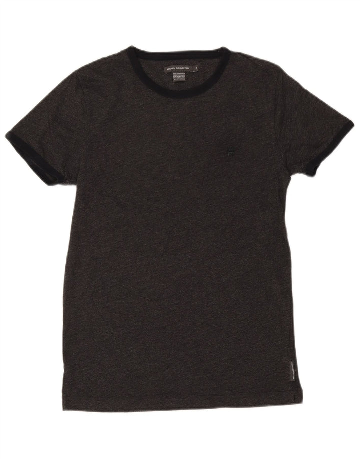 French Connection Mens T-Shirt Top Small Grey Cotton