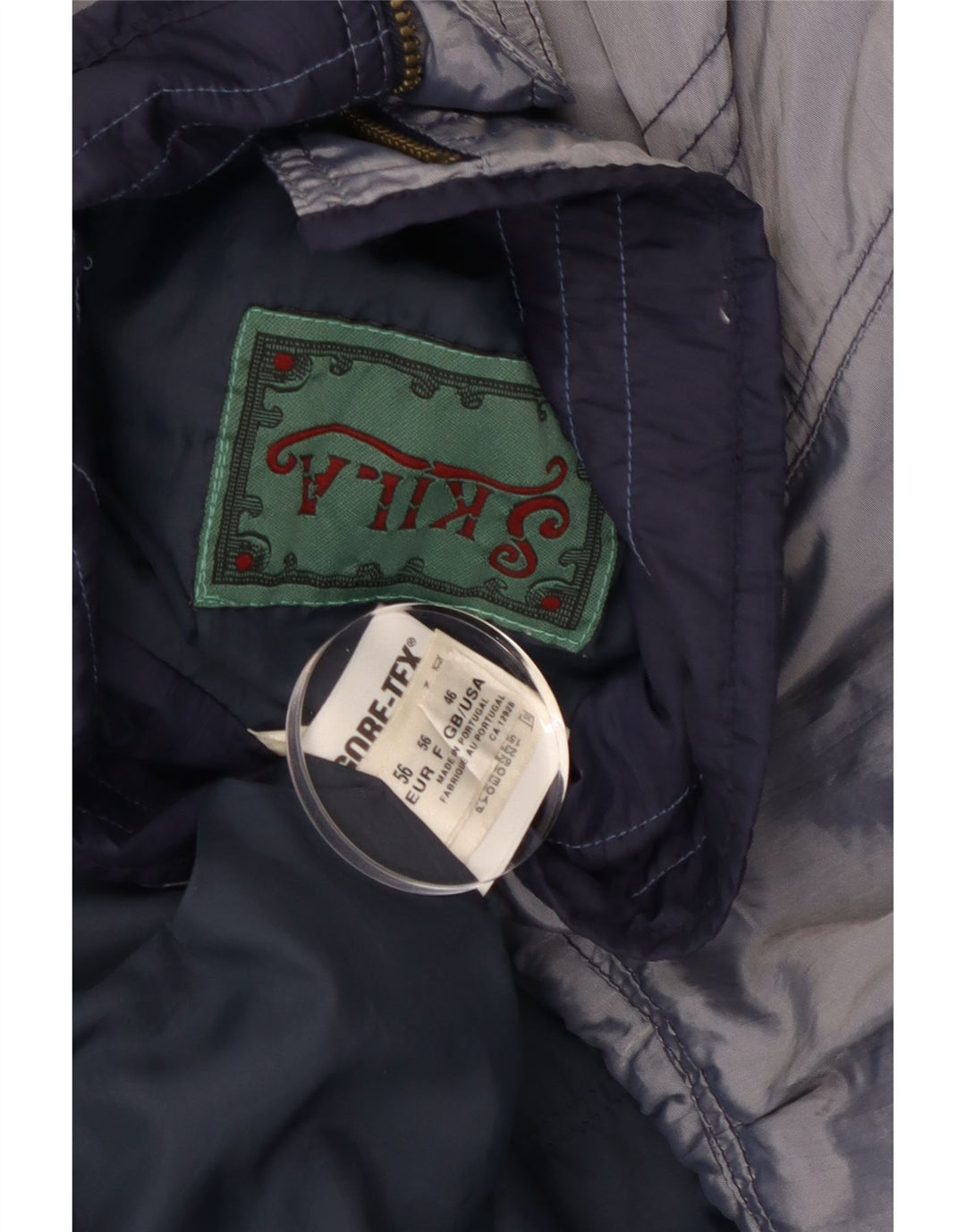 SKILA Mens Windbreaker Jacket UK 46 3XL Blue Acrylic