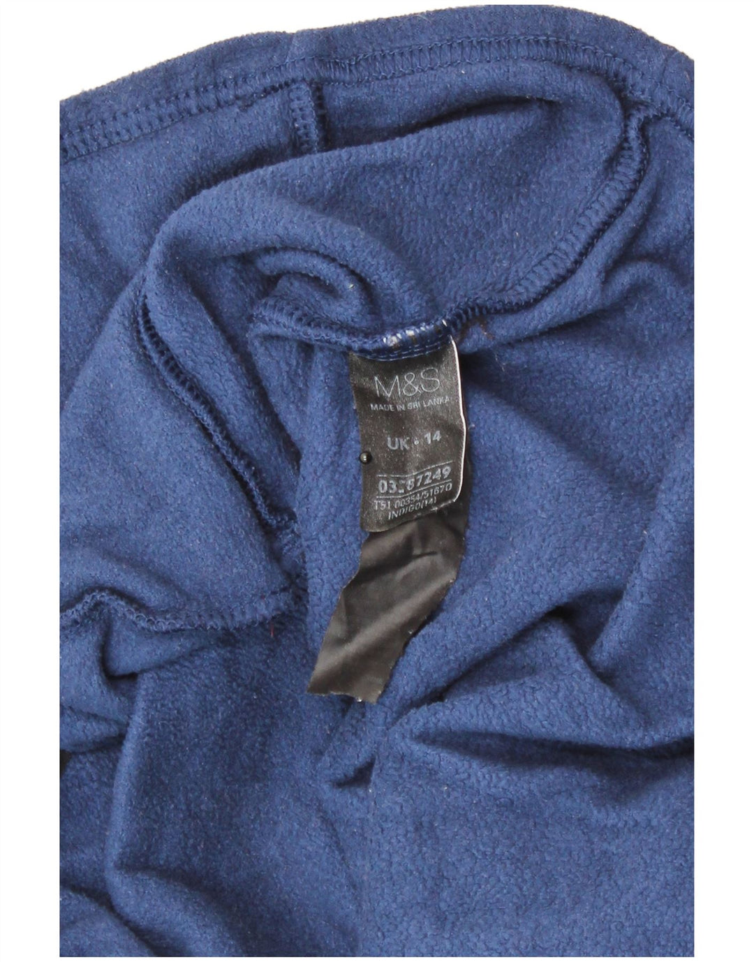 Marks & Spencer Womens Fleece Jacket UK 14 Medium Navy Blue Polyester