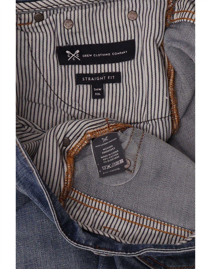 Crew Clothing Womens Straight Jeans W34 L32 Blue Cotton