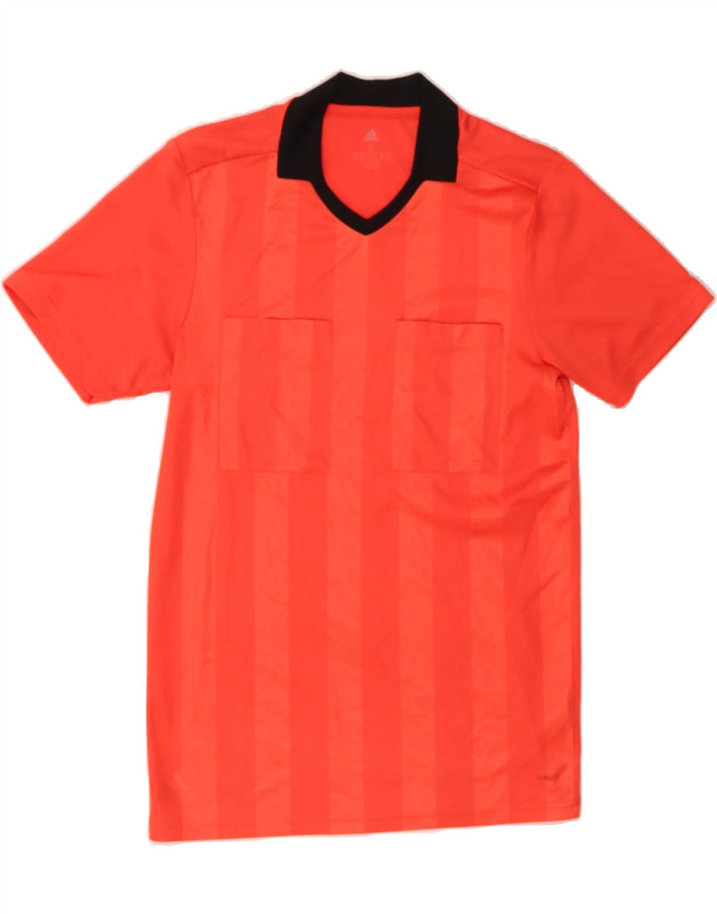 ADIDAS Mens Climalite Polo Shirt Small Red Striped Polyester Vintage Adidas and Second-Hand Adidas from Messina Hembry 