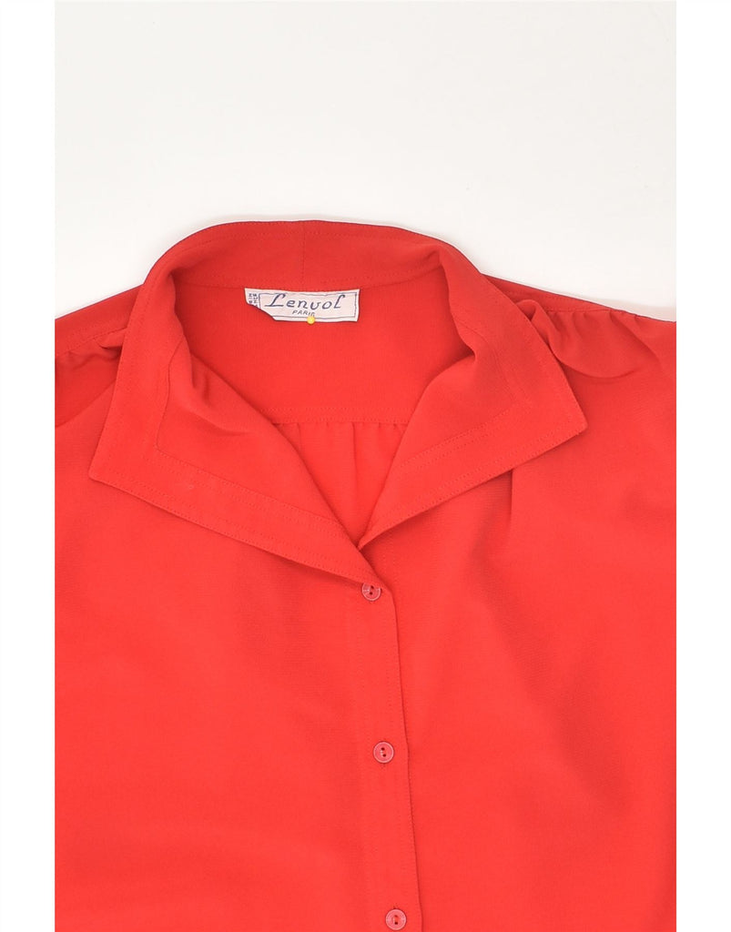 VINTAGE Womens Shirt Blouse UK 16 Large Red Polyester | Vintage Vintage | Thrift | Second-Hand Vintage | Used Clothing | Messina Hembry 