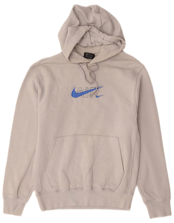 Nike Mens Graphic Loose Fit Hoodie Jumper XS Grey Cotton