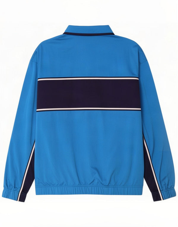 Cerruti 1881 Mens Tracksuit Top Jacket IT 54 XL Blue Colourblock Nylon
